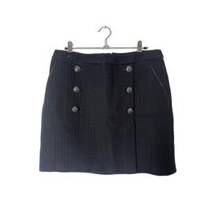 Black Pleated Mini Skirt WHBM medium large